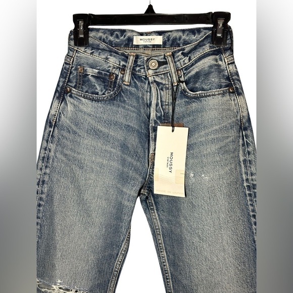 NWT Moussy Vintage MV Morganfield Wide Straight 110 Blue Size 24 - Picture 5 of 16